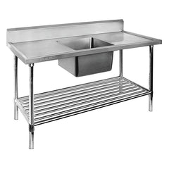 Modular Systems SSB7-1200C/A Single Centre Sink Bench & Pot Undershelf