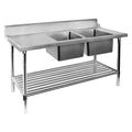 Modular Systems Right Inlet Double Sink Dishwasher Bench - DSBD7-1500R/A