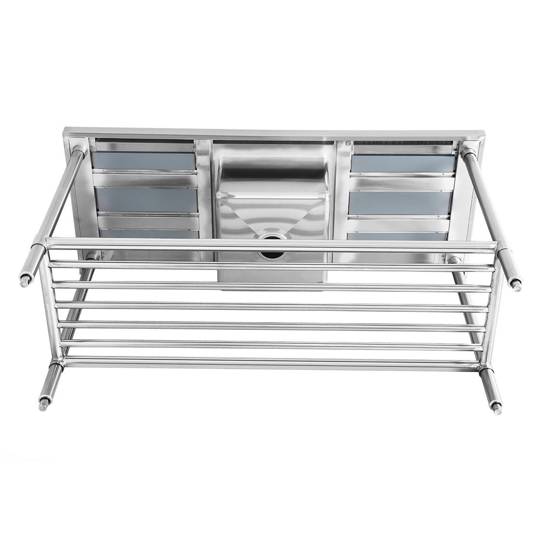 Modular Systems SSB6-1500C/A Single Centre Sink Bench & Pot Undershelf