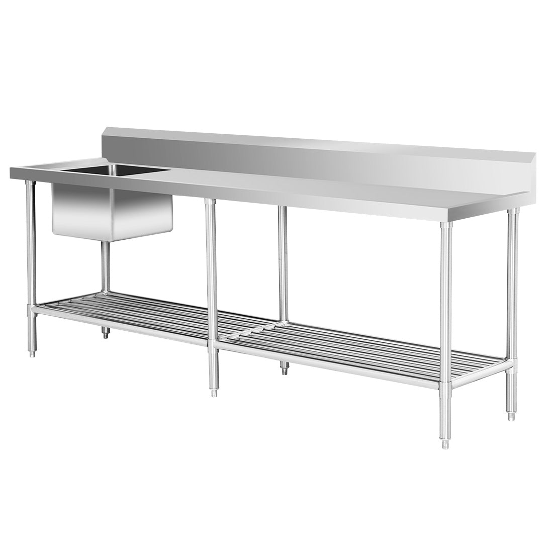 Modular Systems SSB6-2400L/A Single Left Sink Bench with Pot Undershelf