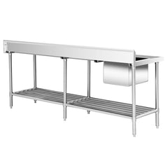 Modular Systems SSB6-2400L/A Single Left Sink Bench with Pot Undershelf