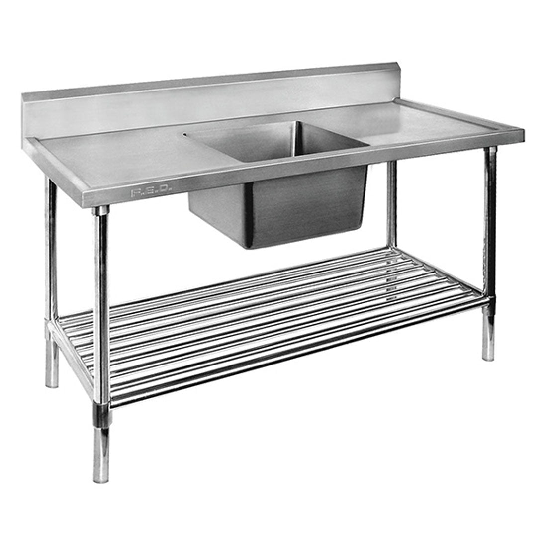 Modular Systems SSB7-1500C/A Single Centre Sink Bench & Pot Undershelf