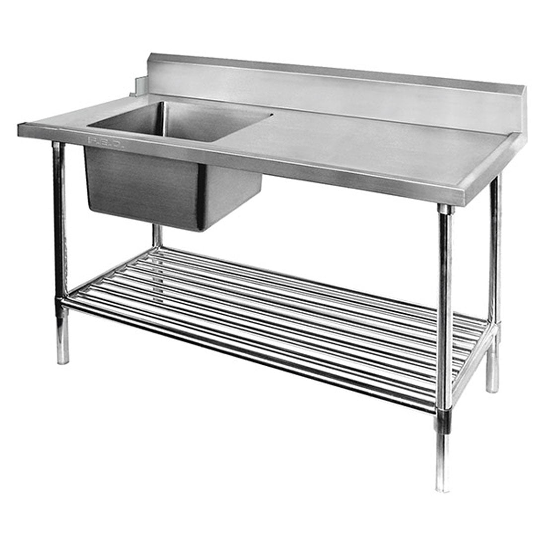 Modular Systems SSBD7-1800L/A Left Inlet Single Sink Dishwasher Bench