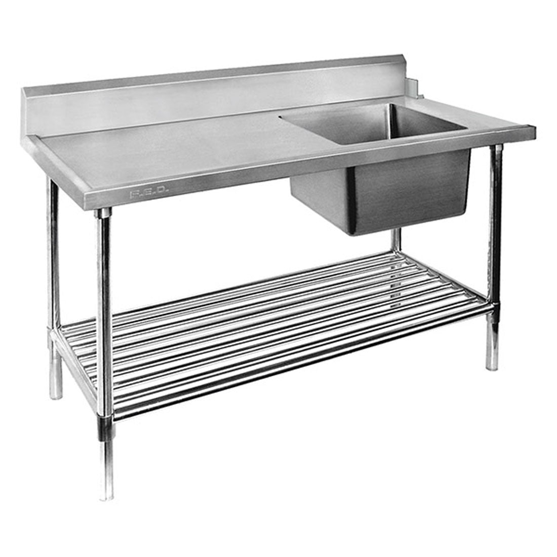 Modular Systems SSBD7-1500R/A Right Inlet Single Sink Dishwasher Bench