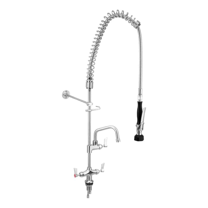 3Monkeez Stainless Steel Dual Bench Mount Pre-Rinse with Optional Pot Filler