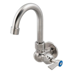 3Monkeez Stainless Steel Single Wall Mount Body with Single Control Gooseneck Swivel Spout
