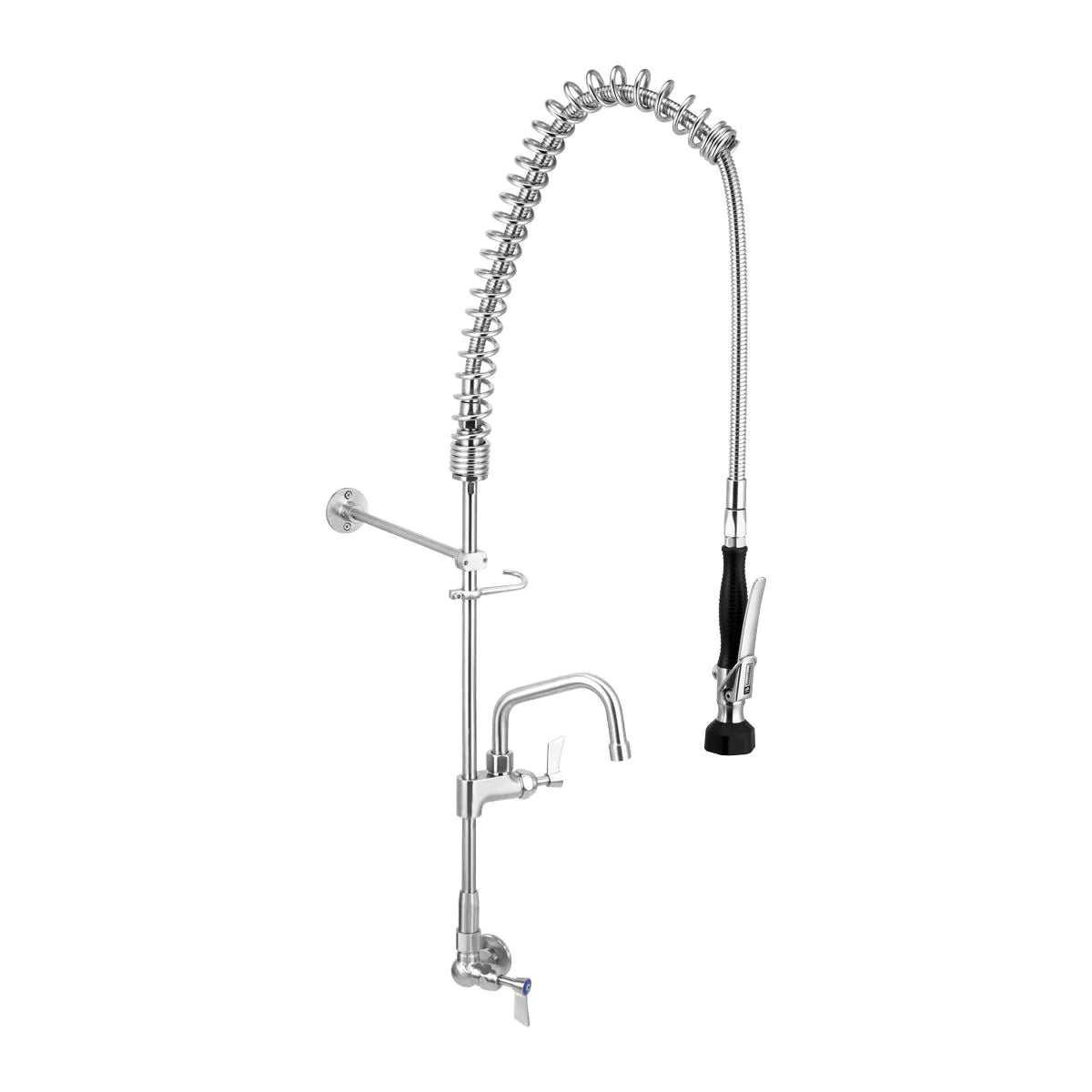 3Monkeez Stainless Steel Single Wall Mount Pre-Rinse with Optional Pot Filler