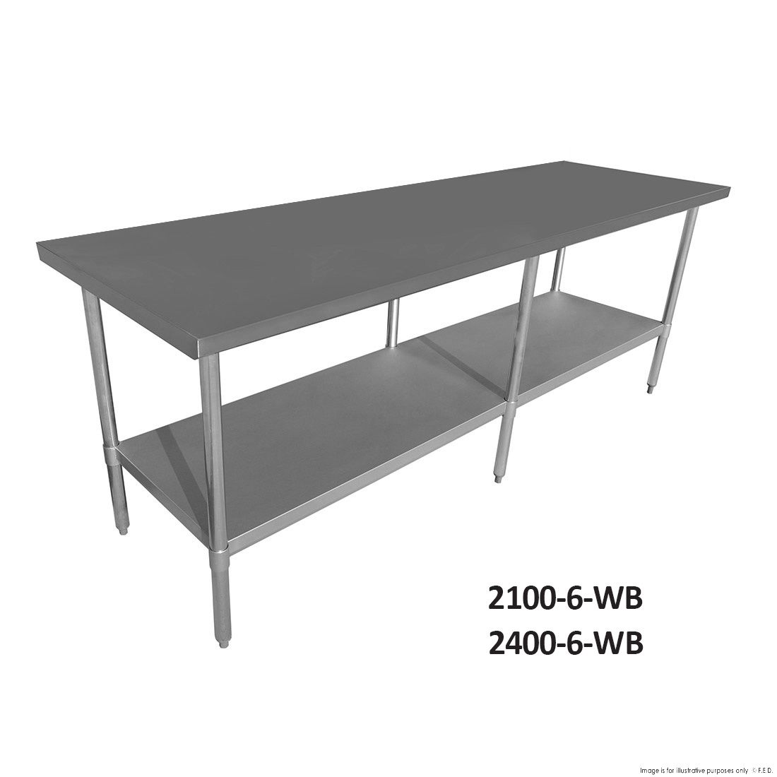 F.H.E 304 Grade Economic Stainless Steel Tables