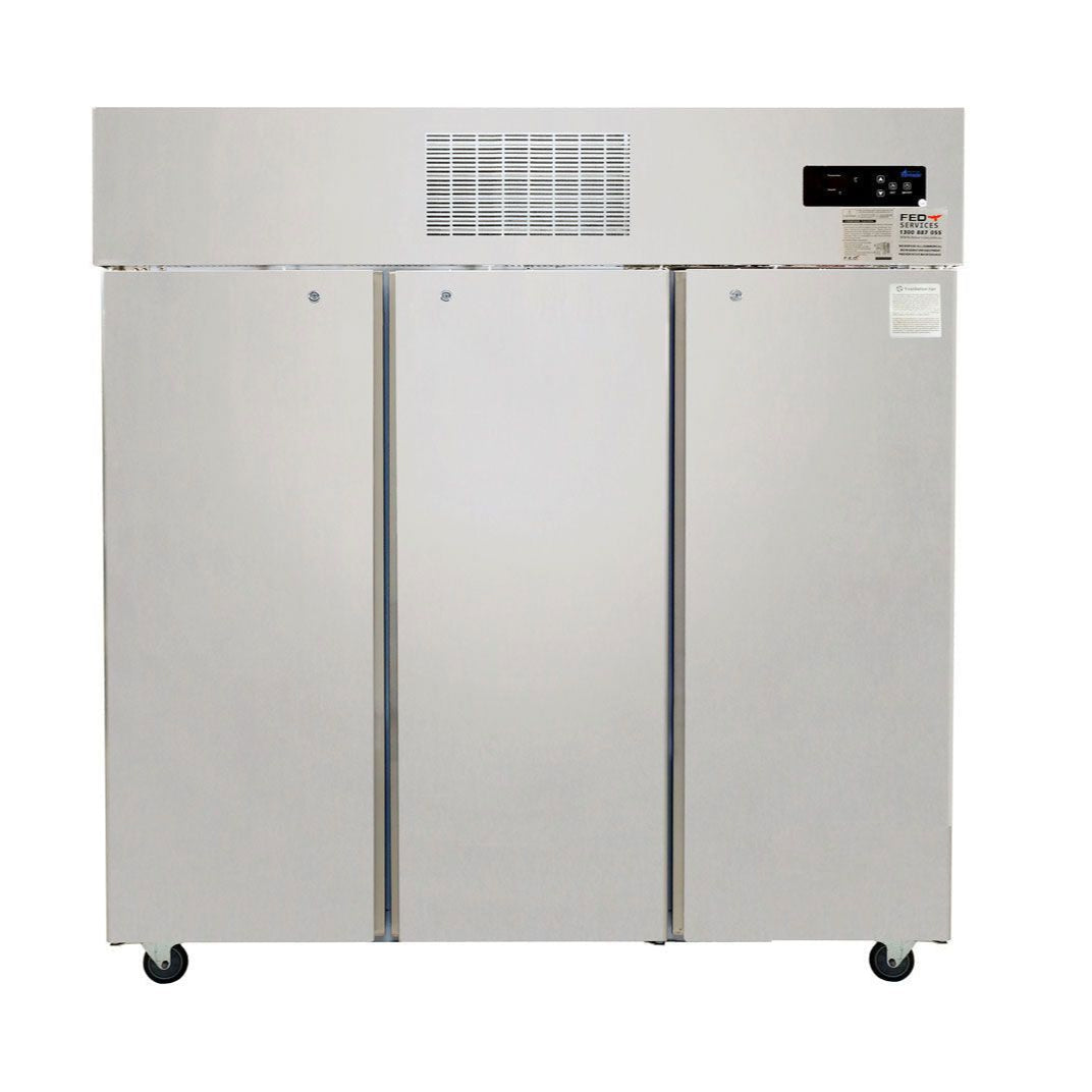 Thermaster Three Door Stainless Steel Upright Storage Freezer SUF1500