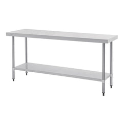 Vogue 430 Grade Stainless Steel Prep Table 600mm Depth T375 T376 T377 T378