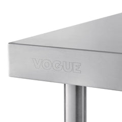 Vogue 430 Grade Stainless Steel Prep Tables with Splashback 600mm Depth