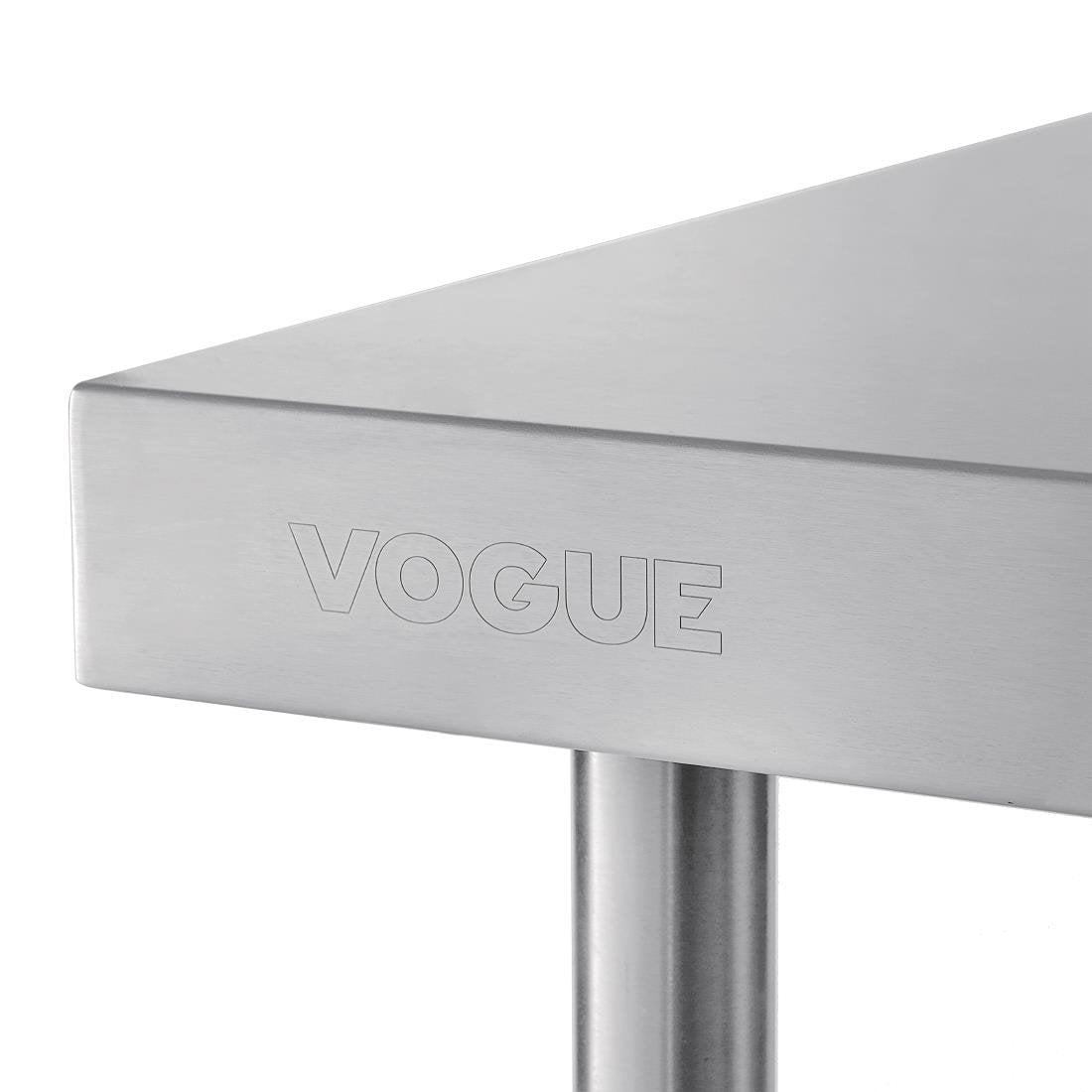 Vogue 430 Grade Stainless Steel Prep Tables with Splashback 600mm Depth