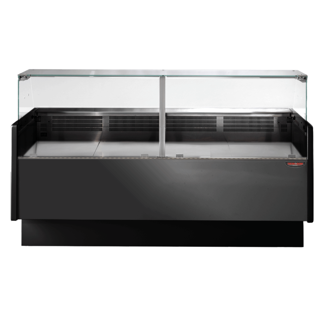 Tecnodom Serie MR80 Black 2000mm Wide Deli Display with Storage and Castors - TDMR-0820B