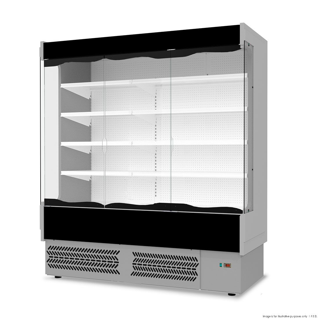 TECNODOM by FHE Vulcano Supermarket 3 Door Open Display TDVB80-CA-187 - TDVB80-CA-187