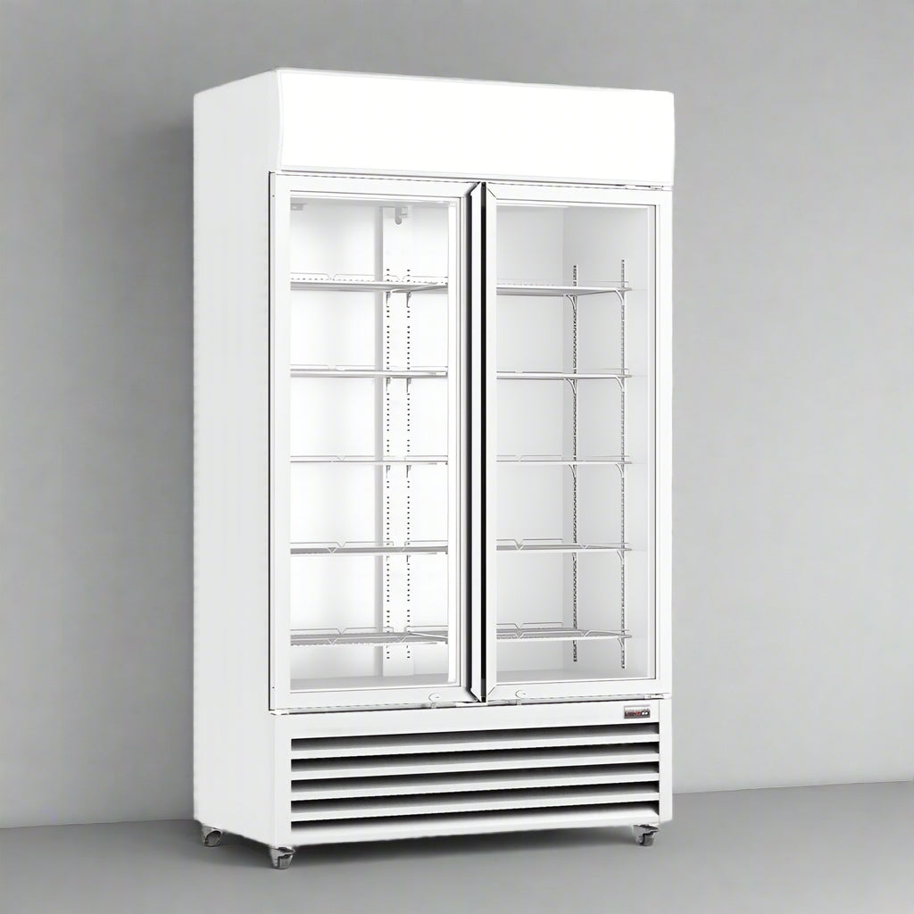Thermaster 825L Colourbond Upright Beverage Fridge 2 Doors White LG-1000P