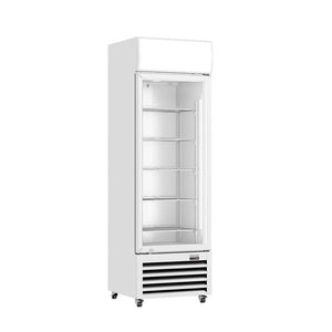 Thermaster 540L Single Glass Door Colourbond Upright Drink Fridge White LG-540P