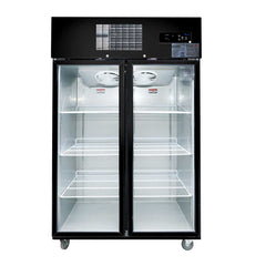 Thermaster Double Glass Door Black Stainless Steel Upright Freezer SUFG1000B - commercial kitchen equipment - SUFG1000B