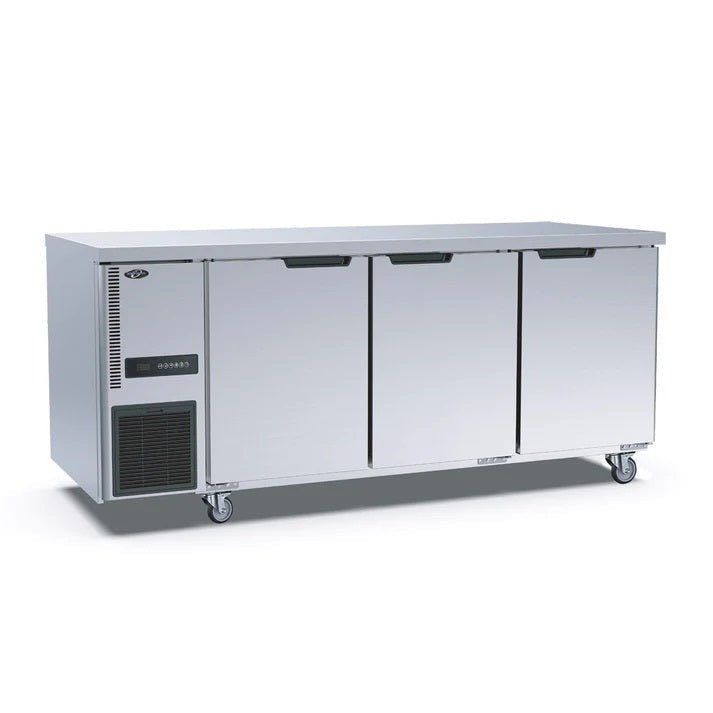 Thermaster Stainless Steel Triple Door Workbench Freezer TS1800BT-3D