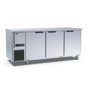 Thermaster Stainless Steel Triple Door Workbench Freezer TS1800BT-3D