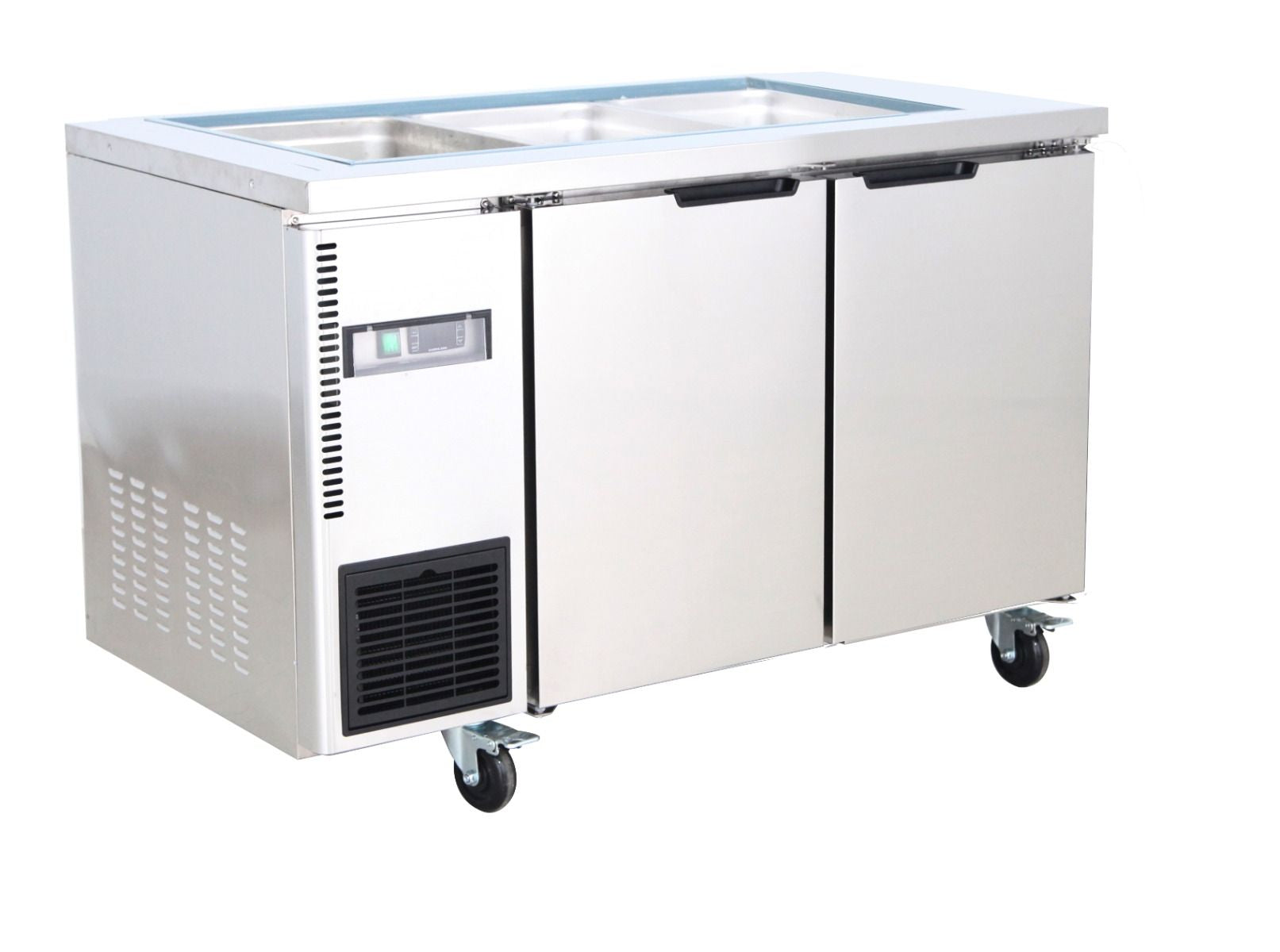 Thermaster 3 Bay GN Pan Ventilated Refrigerated Saladette  Prep Fridge TL1200TN-9P