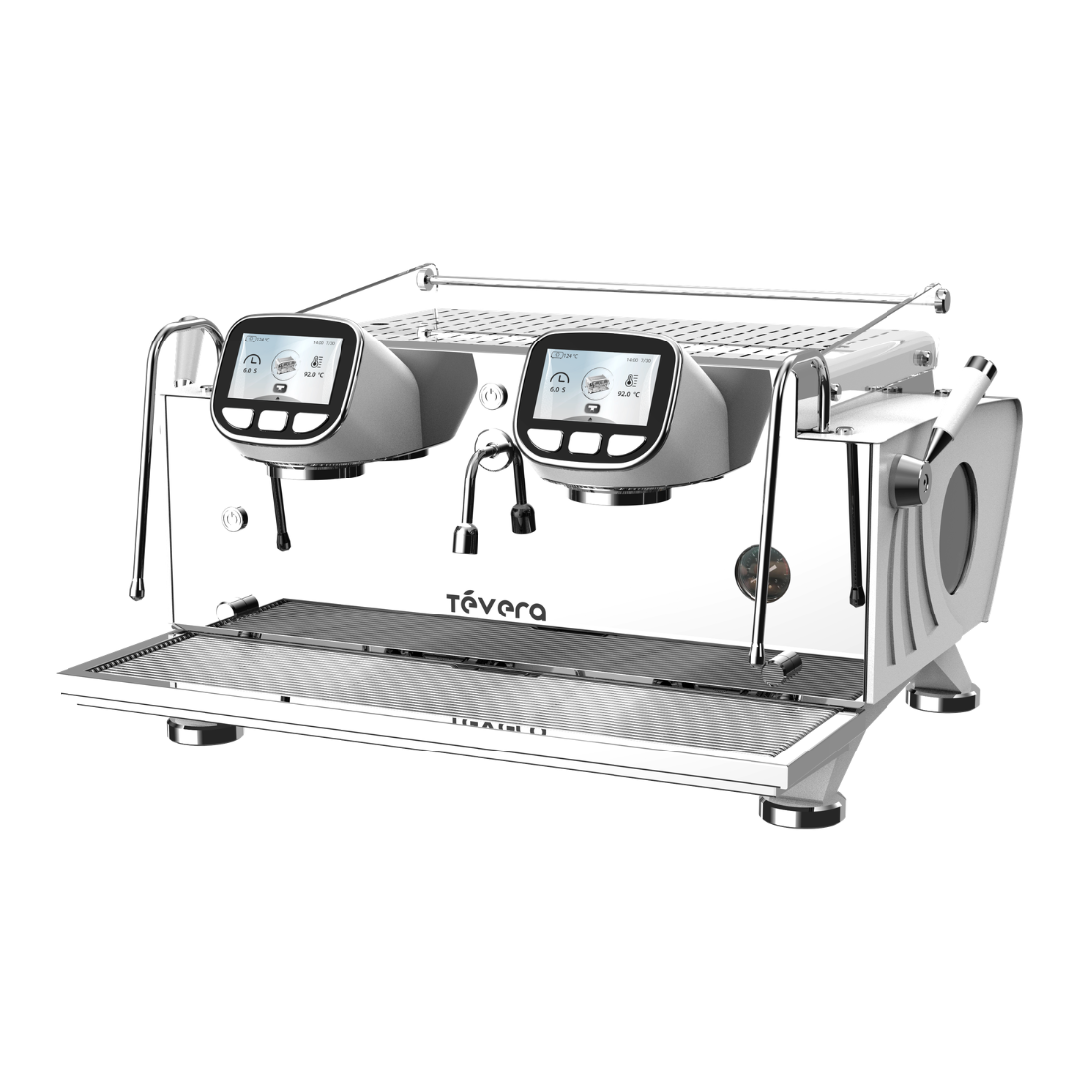 TéVera White T3 Multi-Boiler Commercial Espresso Machine (2 Group) - TVET3-2W