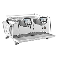 TéVera White T3 Multi-Boiler Commercial Espresso Machine (2 Group) - TVET3-2W — view 2