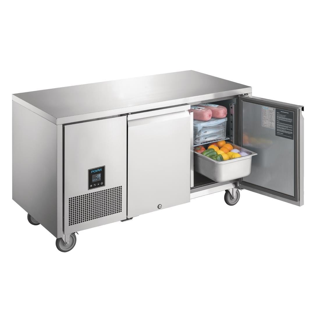 Polar U-Series Premium Double Door Counter Freezer 267tr UA006-A
