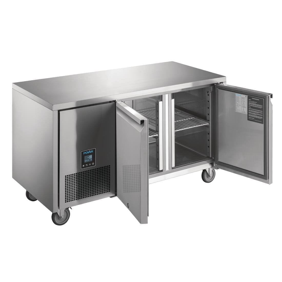 Polar U-Series Premium Double Door Counter Freezer 267tr UA006-A