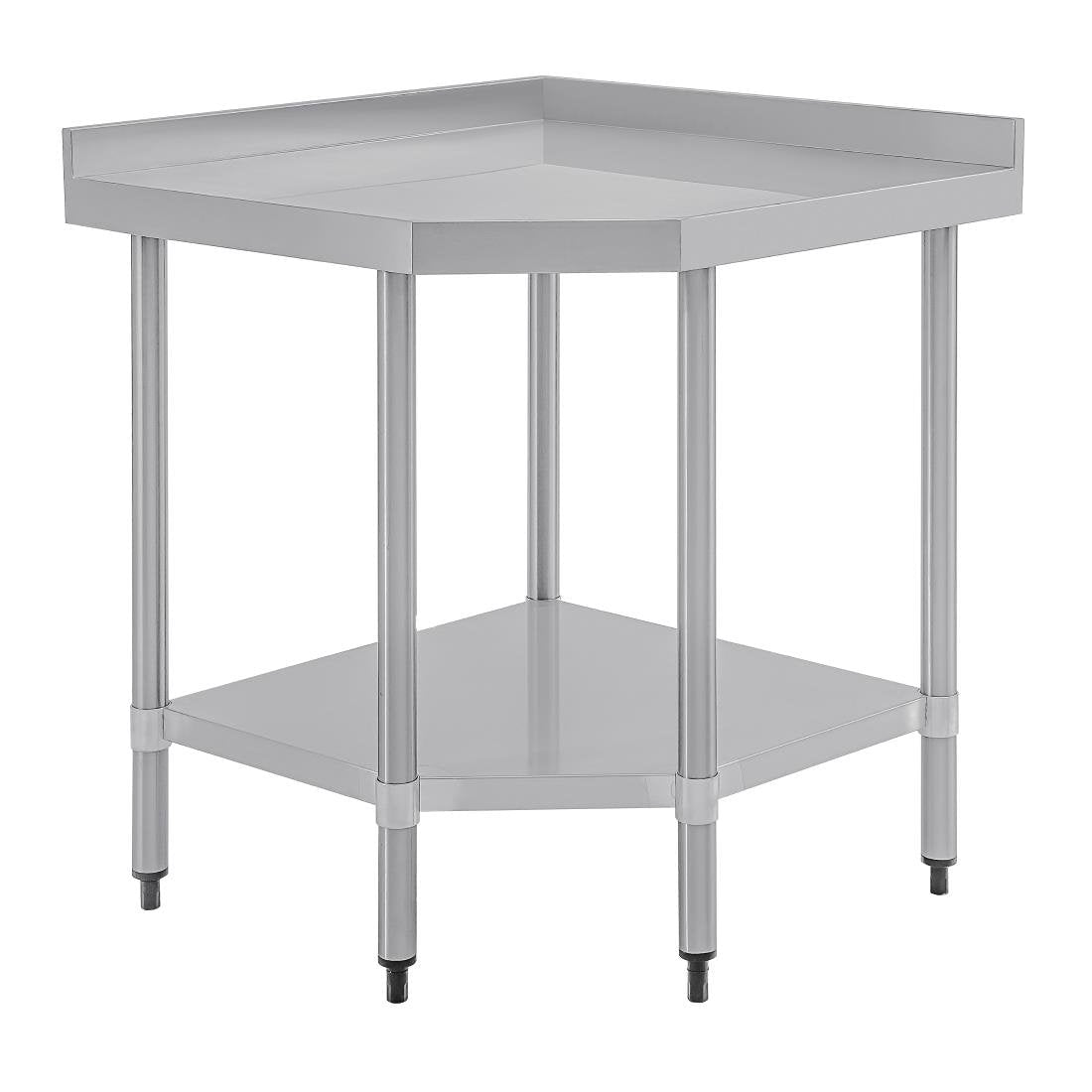 Vogue 430 Grade Stainless Steel Corner Tables