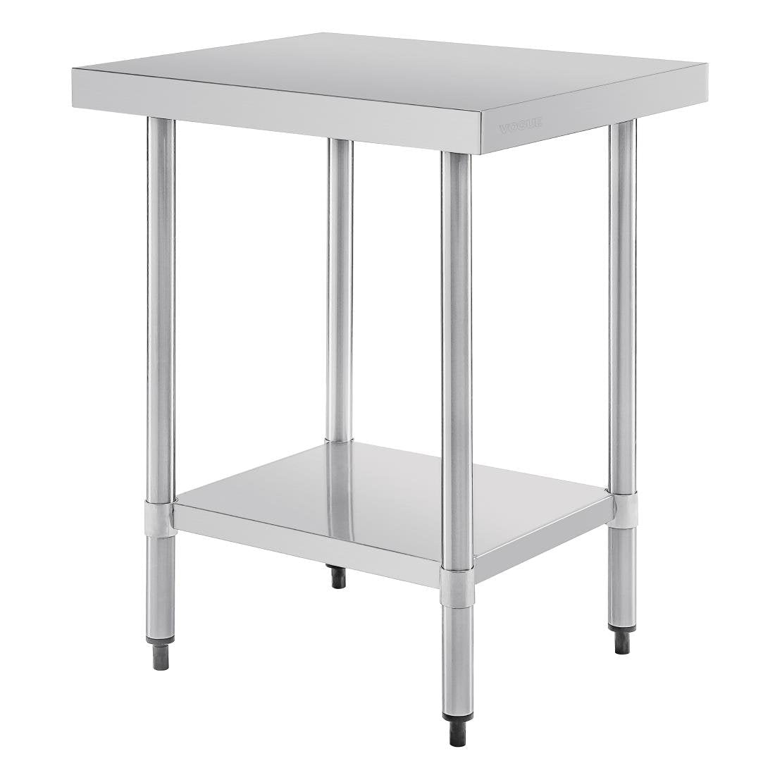 Vogue 430 Grade Stainless Steel Prep Table 600mm Depth T375 T376 T377 T378