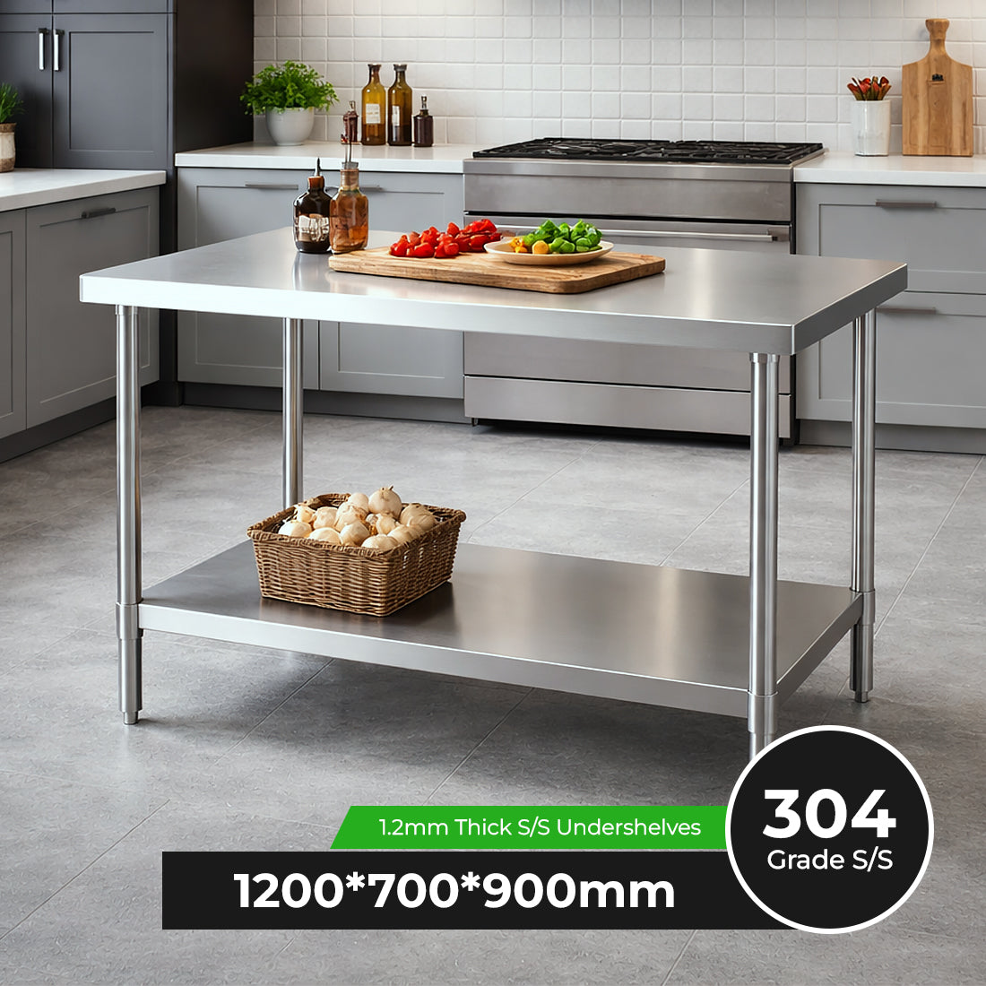 Modular Systems WB7-1200/A Modular System Stainless Steel Workbench