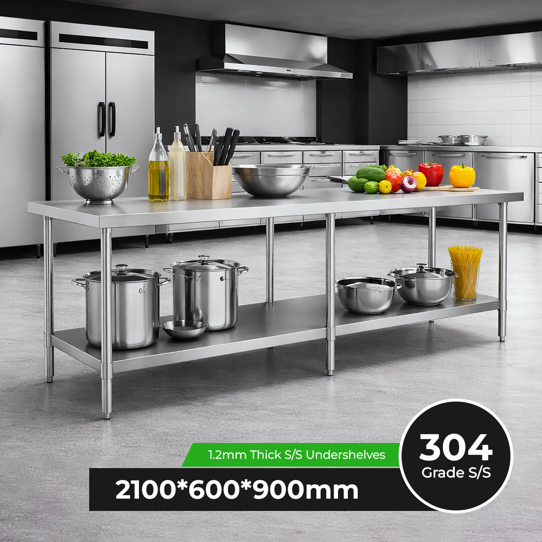 Modular Systems WB6-2100/A Stainless Steel Workbench