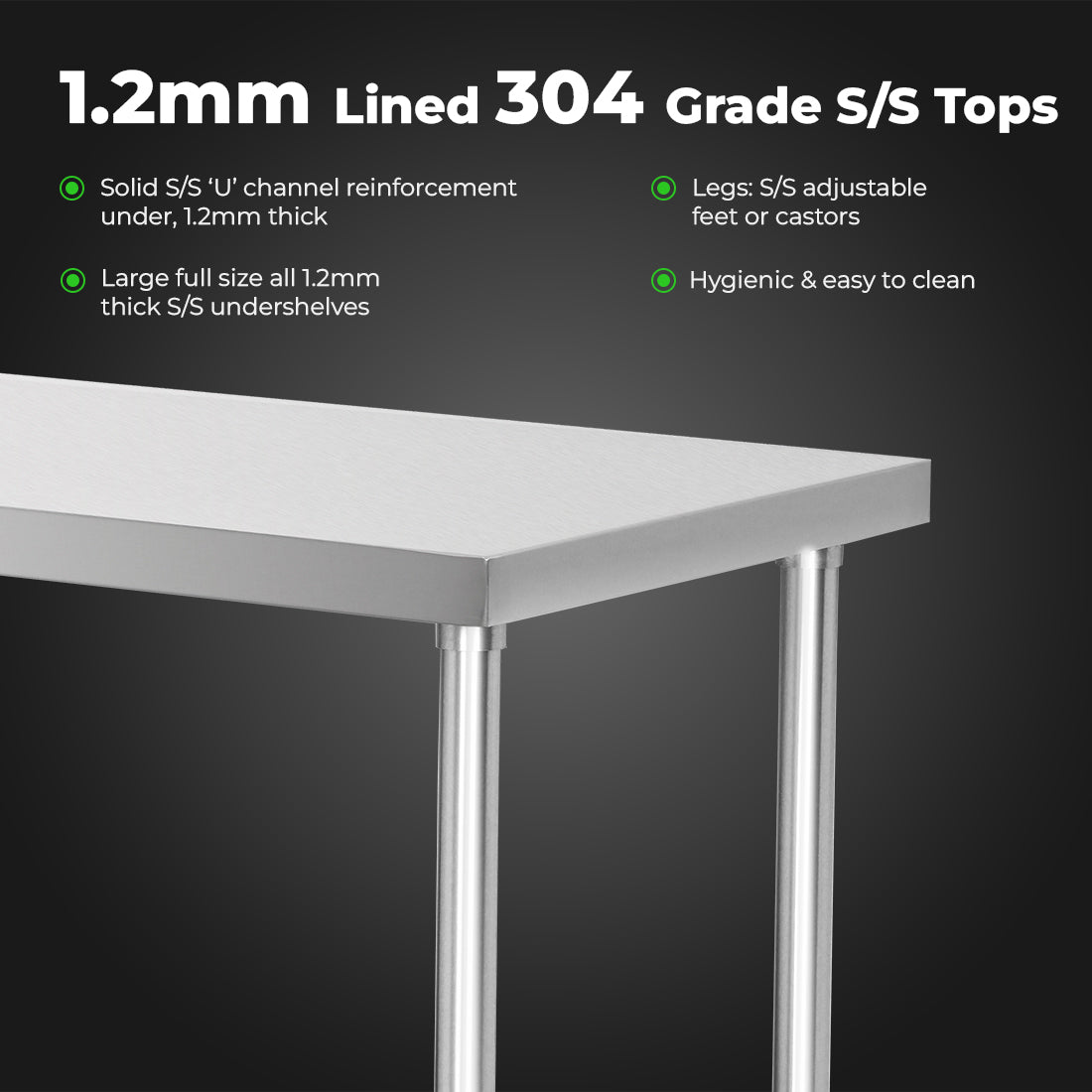 Modular Systems WB7-2100/A Modular System Stainless Steel Workbench