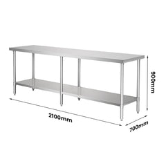 Modular Systems WB7-2100/A Modular System Stainless Steel Workbench