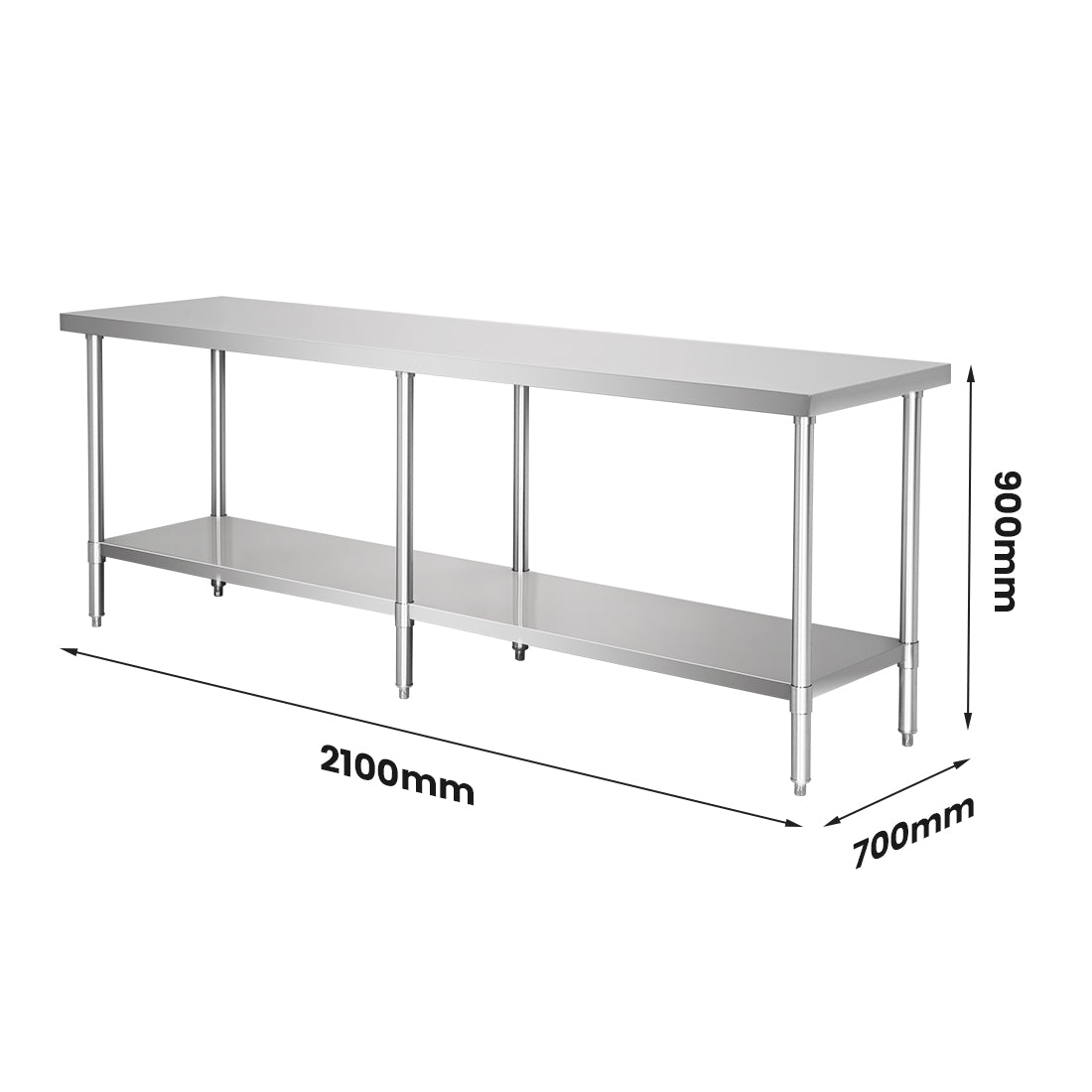 Modular Systems WB7-2100/A Modular System Stainless Steel Workbench