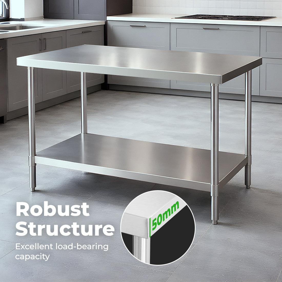 Modular Systems WB7-1200/A Modular System Stainless Steel Workbench