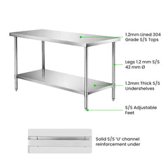 Modular Systems WB6-1500/A Stainless Steel Workbench