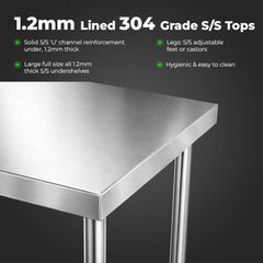 Modular Systems WB7-1500/A Premium Stainless Steel Workbench
