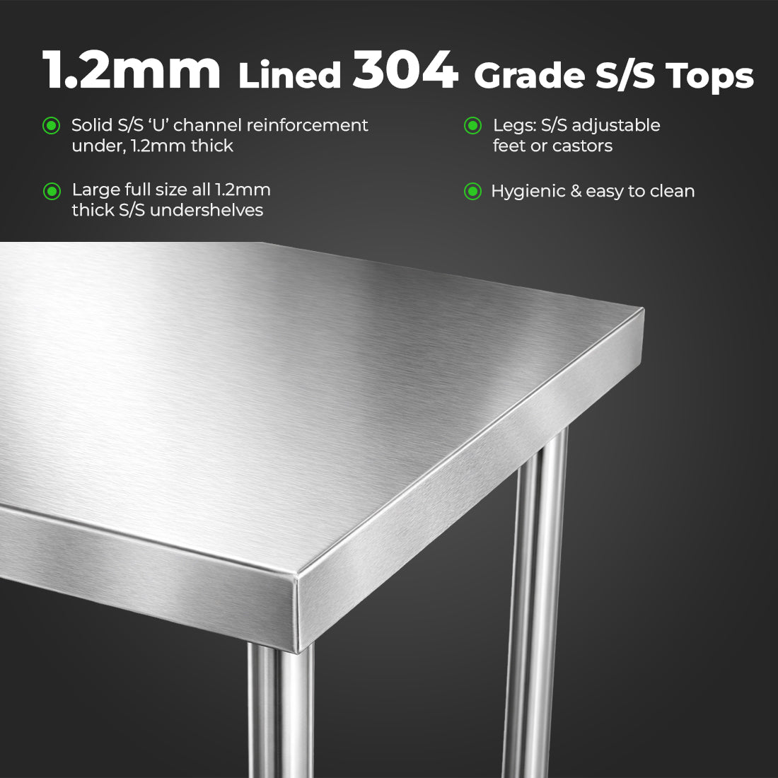 Modular Systems WB7-1800/A Stainless Steel Workbench