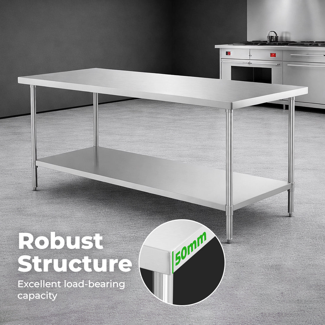 Modular Systems WB7-1800/A Stainless Steel Workbench