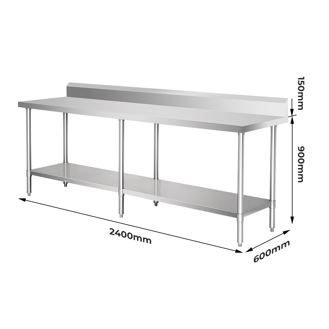 Modular Systems WBB6-2400/A Workbench with Splashback
