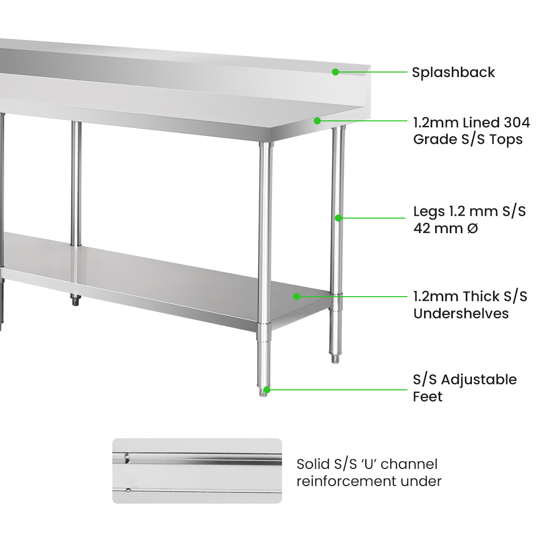 Modular Systems WBB7-2400/A Workbench with Splashback