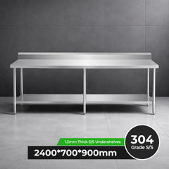 Modular Systems WBB7-2400/A Workbench with Splashback