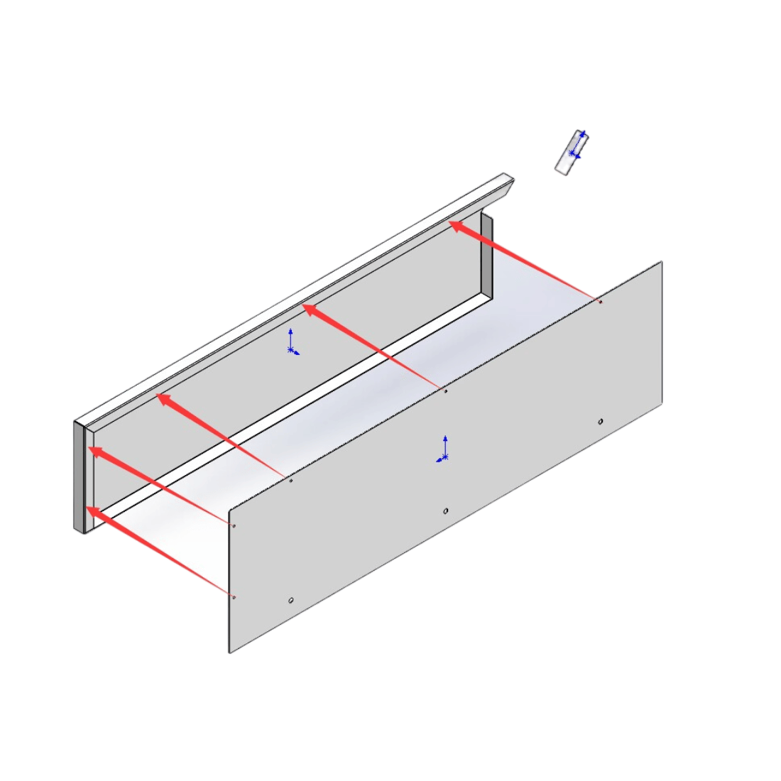Modular Systems WBB7-SBL Splashback Extension for Premium 700 Series Bench