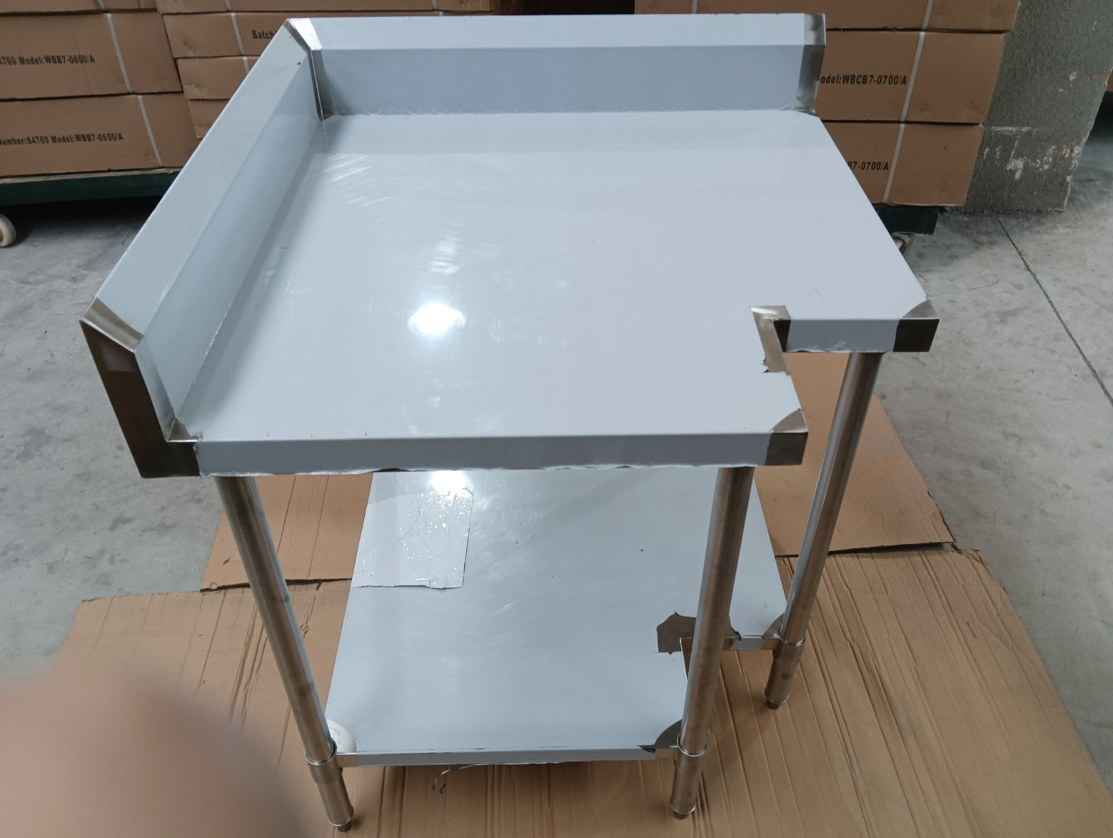 Modular Systems WBCB7-0900/A Corner Workbench, 150mm Splashback & Undershelf