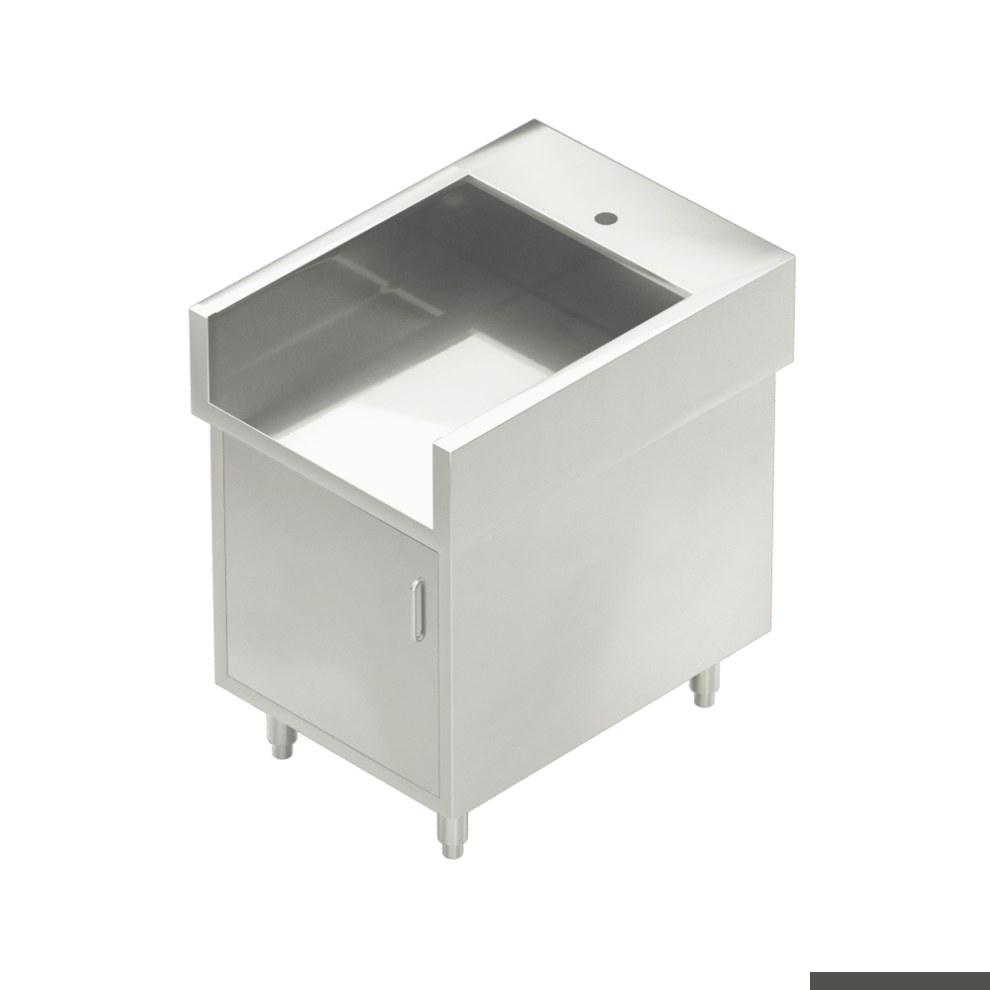 Modular System Single Door Stainless Steel Cabinet with Splash Guard - WCB8-0600