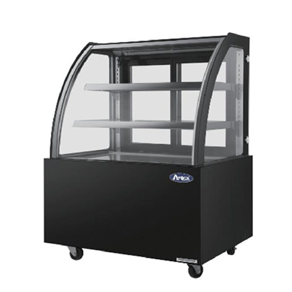 Atosa Black Curved Cake Showcase Display Fridge 900mm 180L