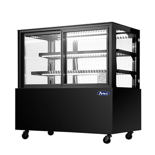 Atosa Black Square Cake Showcase Display Fridge 900mm 231L