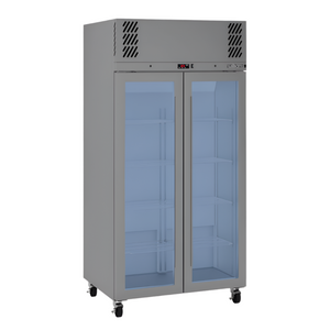Williams Pearl - Slim Two Door Stainless Steel Upright Display Refrigerator