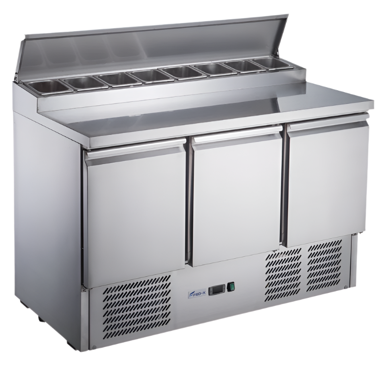 FED-X Three Door Salad Prep Fridge XGNS1300D